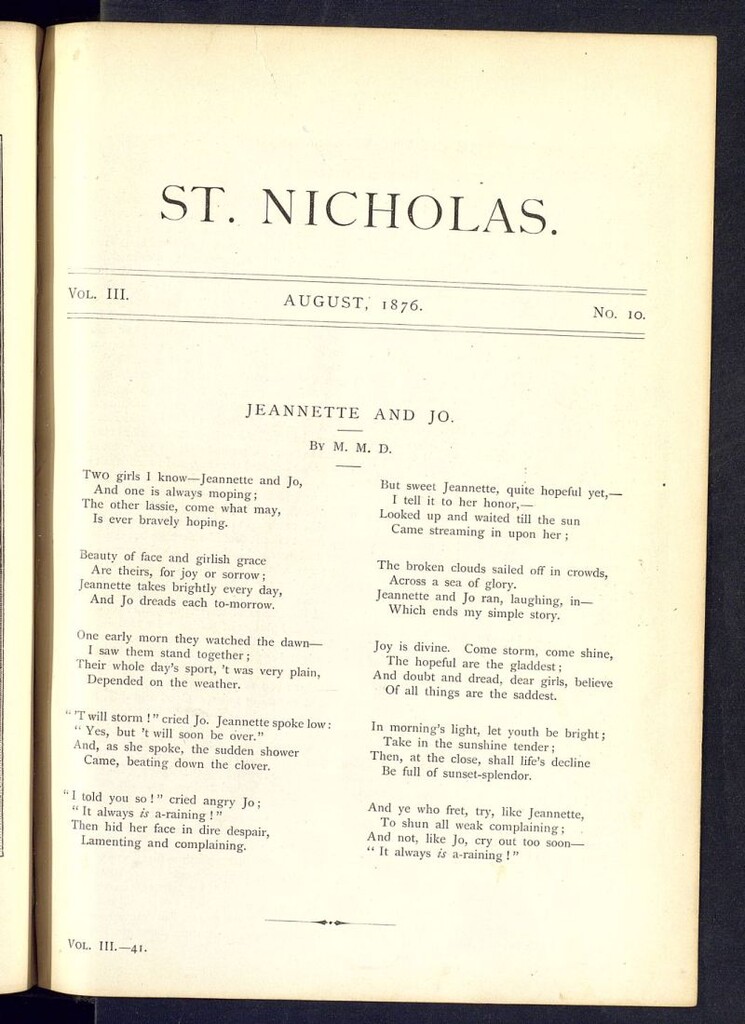 Miniatura de Saint Nicholas : scribner´s illustrated magazine for girls and boys de agosto de 1876, nº 10