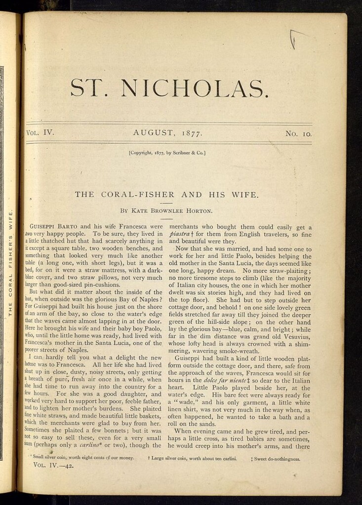 Miniatura de Saint Nicholas : scribner´s illustrated magazine for girls and boys de agosto de 1877, nº 10