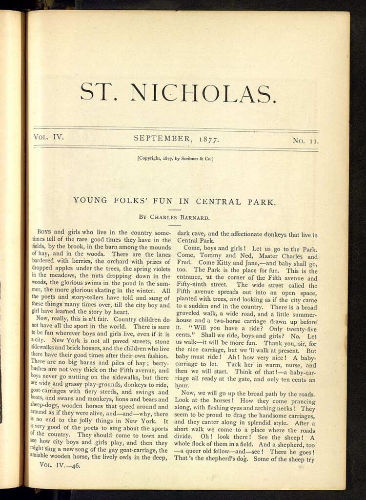 Miniatura de Saint Nicholas : scribner´s illustrated magazine for girls and boys de septiembre de 1877, nº 11
