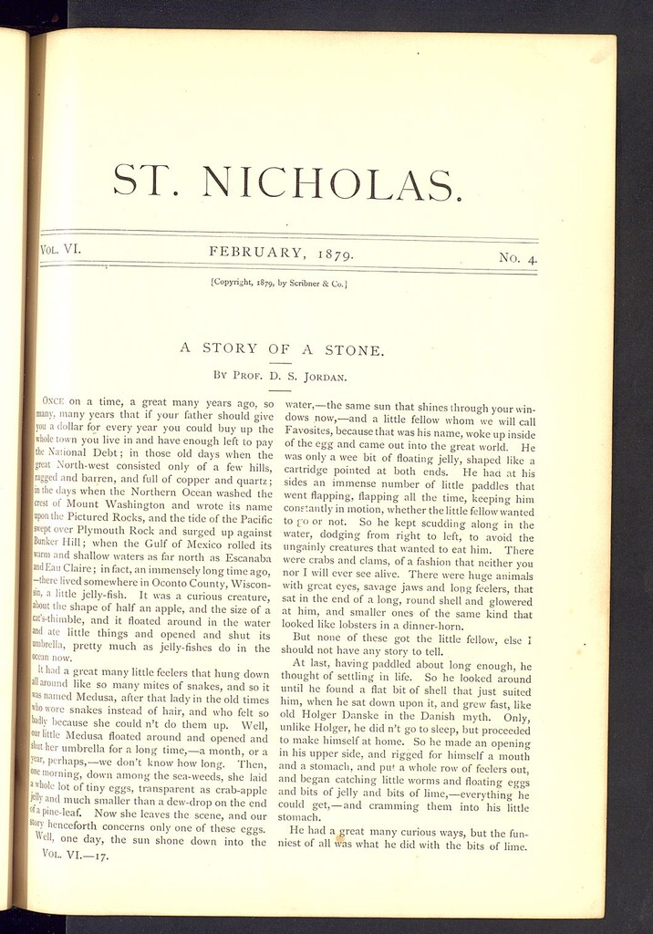 Miniatura de Saint Nicholas : scribner´s illustrated magazine for girls and boys, febrero de 1879, vol 6, nº4