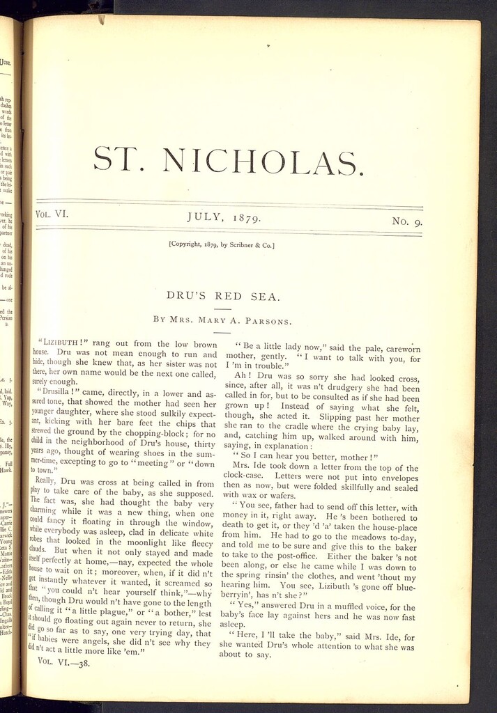 Miniatura de Saint Nicholas : scribner´s illustrated magazine for girls and boys, julio de 1879,vol 6, nº 9