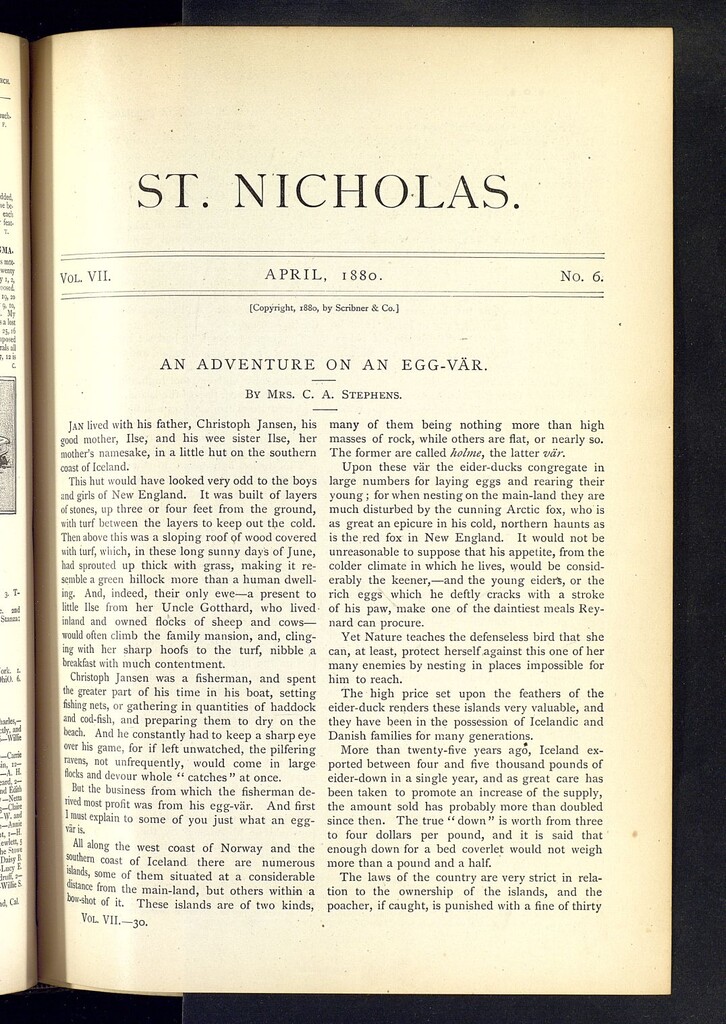 Miniatura de Saint Nicholas : scribner´s illustrated magazine for girls and boys, abril de 1880, vol 7, nº 6