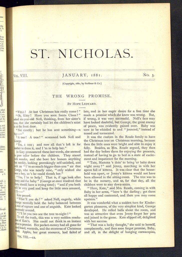 Miniatura de Saint Nicholas : scribner´s illustrated magazine for girls and boys, enero de 1881, vol 8, nº 3