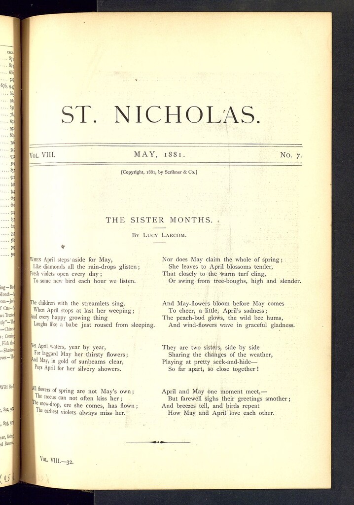 Miniatura de Saint Nicholas : scribner´s illustrated magazine for girls and boys, mayo de 1881, vol 8, nº 7