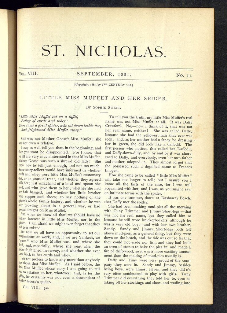 Miniatura de Saint Nicholas : scribner´s illustrated magazine for girls and boys, septiembre de 1881, vol 8, nº 11