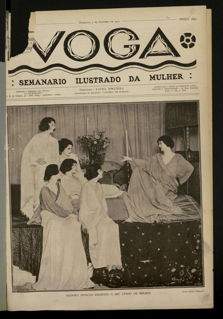 Miniatura de Voga: semanario ilustrado da mulher, de 9 de octubre de 1927, nº 2