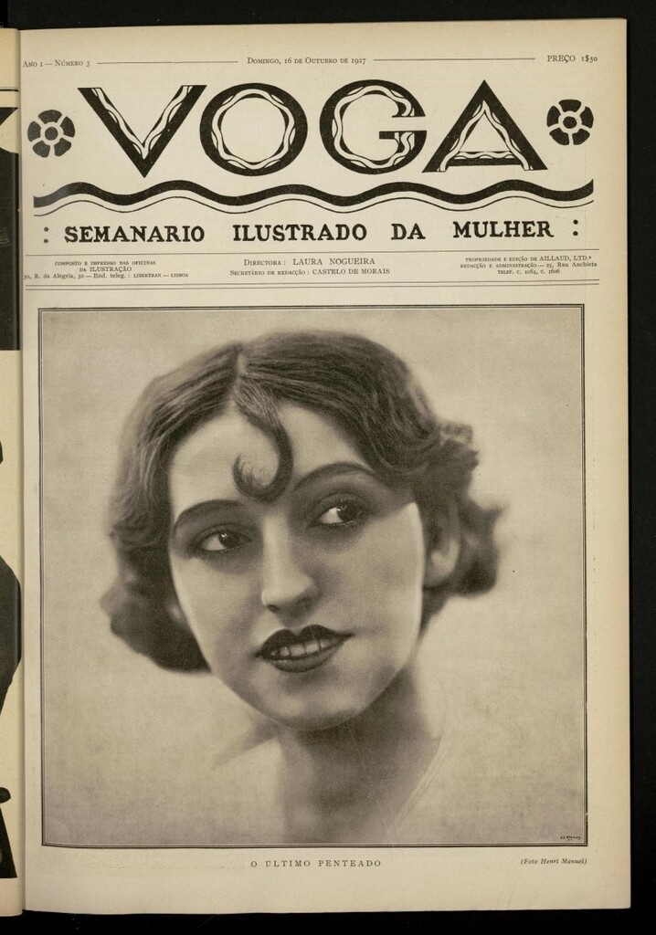 Miniatura de Voga: semanario ilustrado da mulher, de 16 de octubre de 1927, nº 3