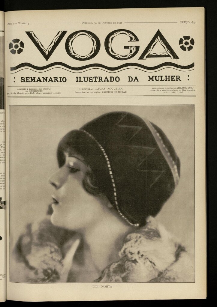 Miniatura de Voga: semanario ilustrado da mulher, de 30 de octubre de 1927, nº 5