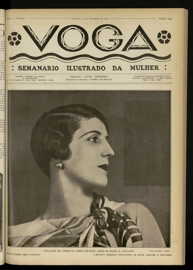 Miniatura de Voga: semanario ilustrado da mulher, de 27 de noviembre de 1927, nº 9