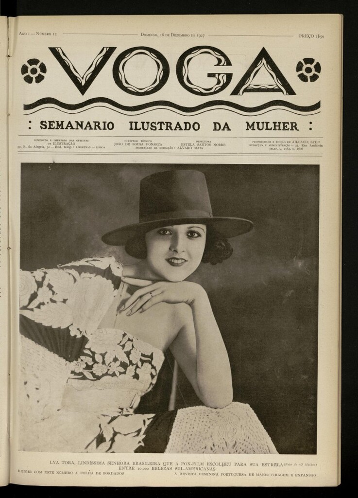 Miniatura de Voga: semanario ilustrado da mulher, de 18 de diciembre de 1927, nº 12