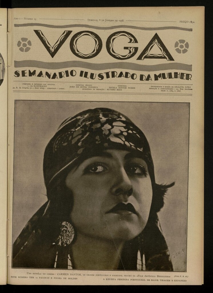 Miniatura de Voga: semanario ilustrado da mulher, de 8 de enero de 1928, nº 15