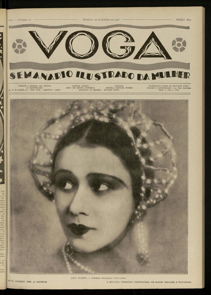 Miniatura de Voga: semanario ilustrado da mulher, de 29 de enero de 1928, nº 18