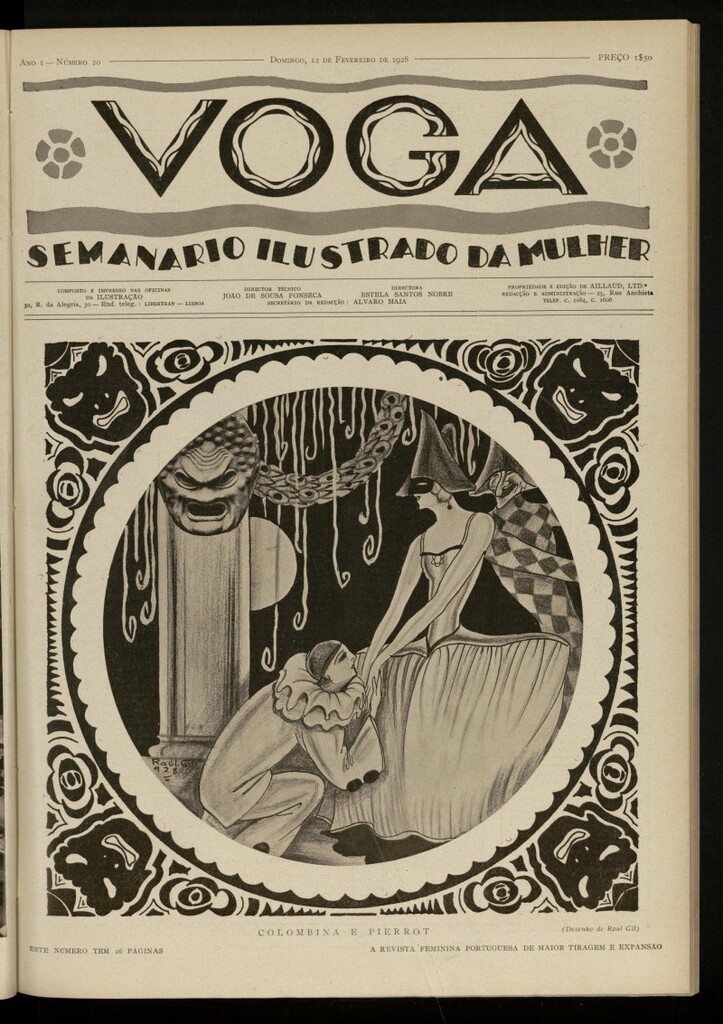 Miniatura de Voga: semanario ilustrado da mulher, de 12 de febrero de 1928, nº 20
