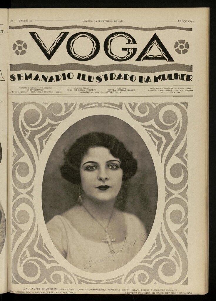 Miniatura de Voga: semanario ilustrado da mulher, de 19 de febrero de 1928, nº 21