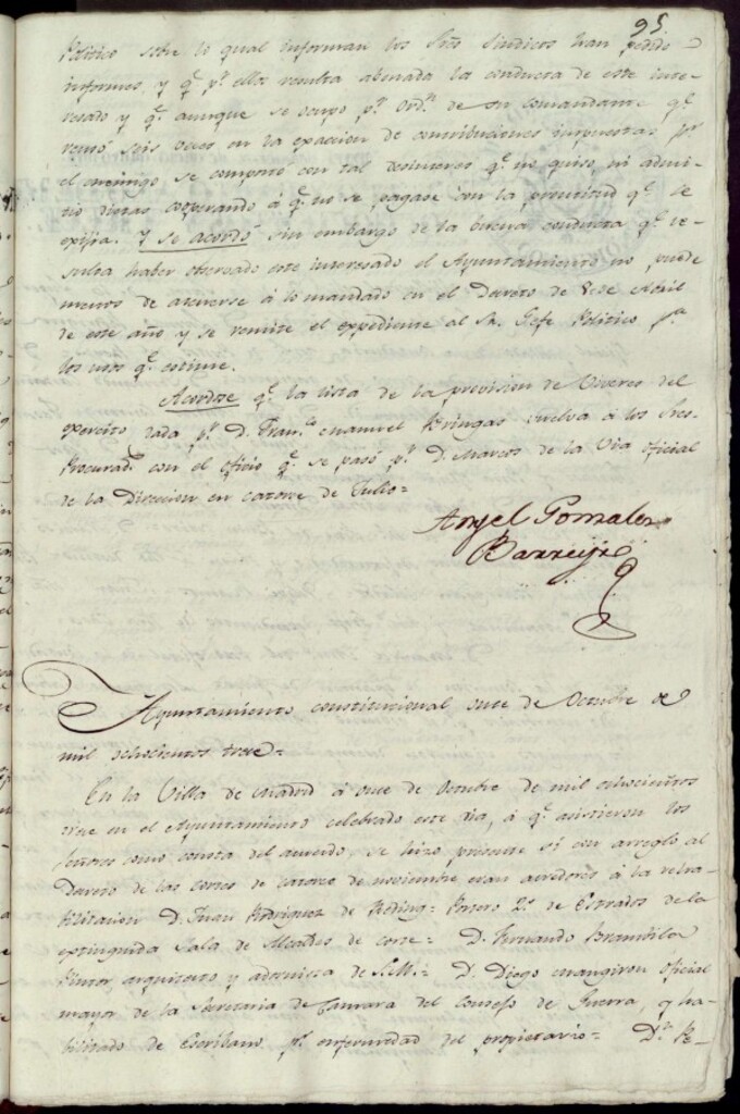 Miniatura de Acuerdos de Purificacion de 11 de octubre de 1813