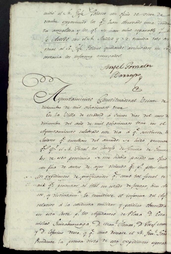 Miniatura de Acuerdos de Purificación de 20 de diciembre de 1813