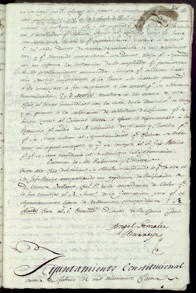 Miniatura de Acuerdos de Purificación de 14 de febrero de 1814