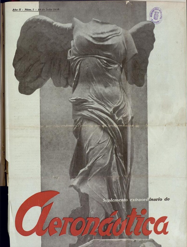 Miniatura de Suplemento extraordinario de Aeronaútica : revista profesional de aviación. 18 de julio de 1938