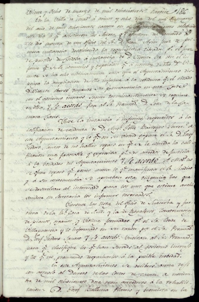 Miniatura de Acuerdos de Purificación de 28 de marzo de 1814