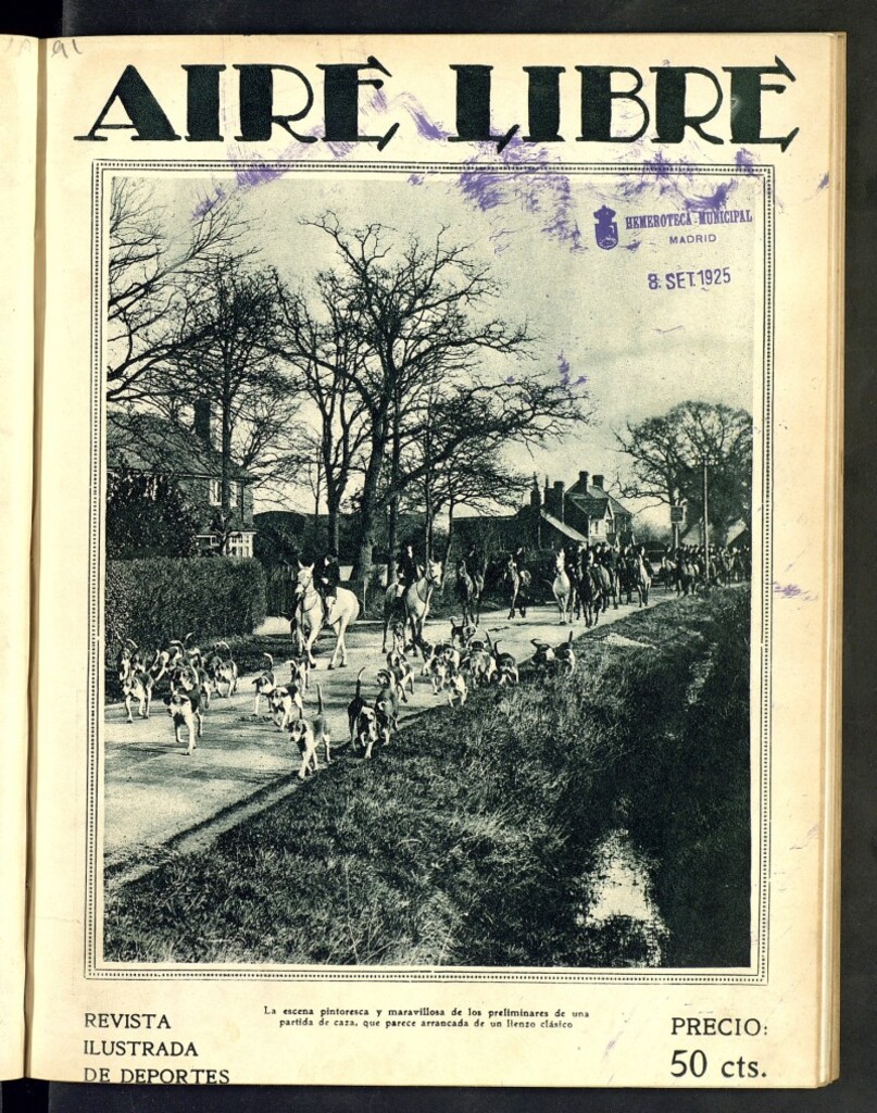 Miniatura de Aire Libre: revista de deportes del 8 de septiembre de 1925, nº 91