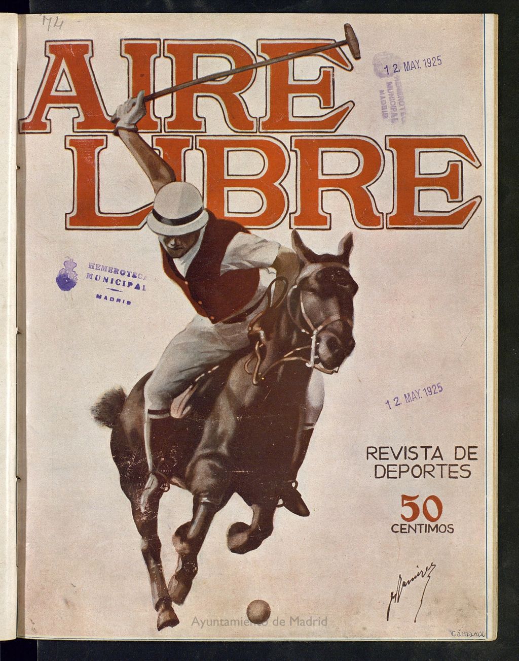 Miniatura de Aire Libre: revista de deportes del 12 de mayo de 1925, nº 74