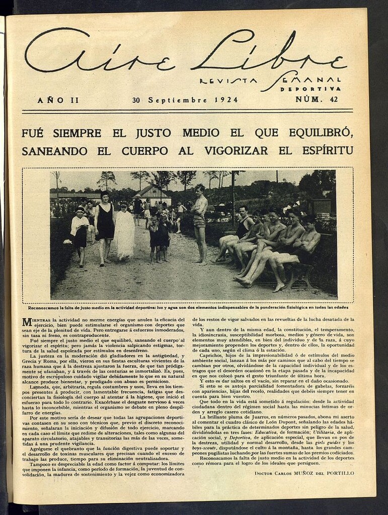 Miniatura de Aire Libre: revista de deportes del 30 de septiembre de 1924, nº 42