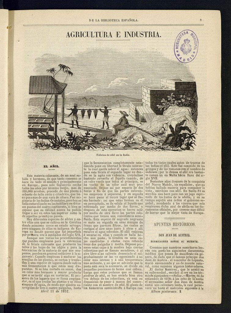Miniatura de Álbum Pintoresco de la Biblioteca Española del 11 de abril de 1852, nº 2