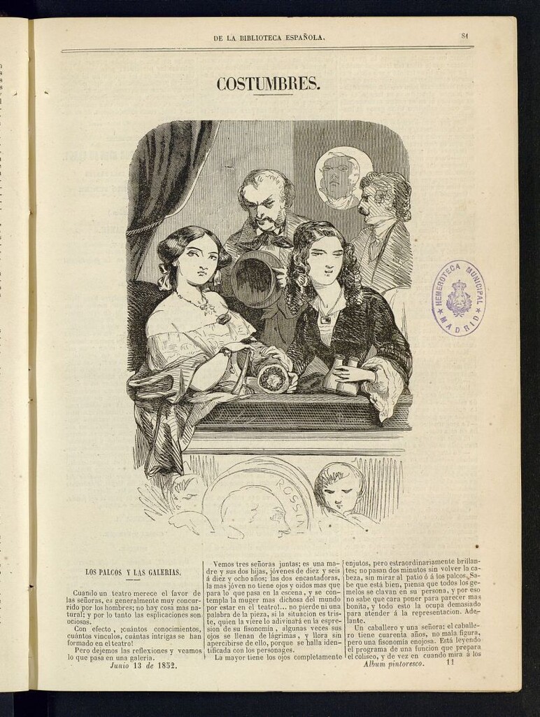 Miniatura de Álbum Pintoresco de la Biblioteca Española del 13 de junio de 1852, nº 11