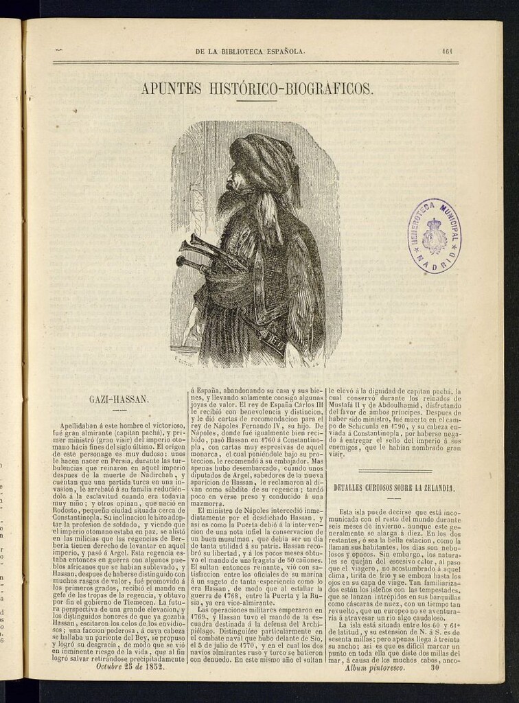 Miniatura de Álbum Pintoresco de la Biblioteca Española del 25 de octubre de 1852, nº 30