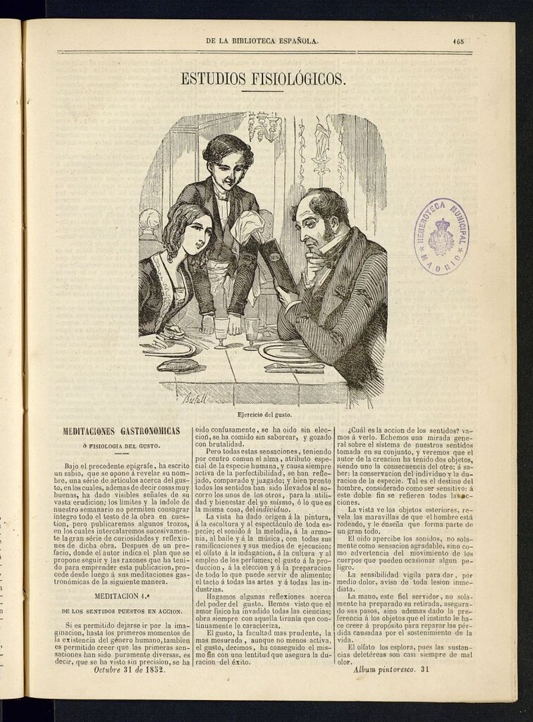 Miniatura de Álbum Pintoresco de la Biblioteca Española del 31 de octubre de 1852, nº 31