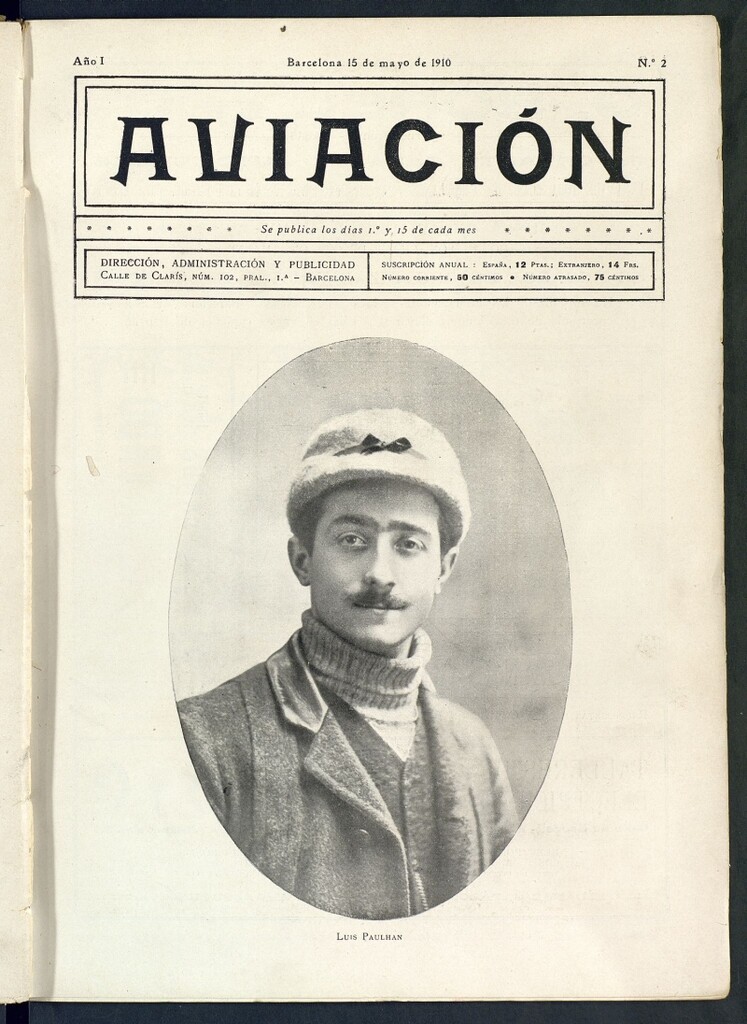 Miniatura de Aviación (Barcelona) del 15 de mayo de 1910, nº 2