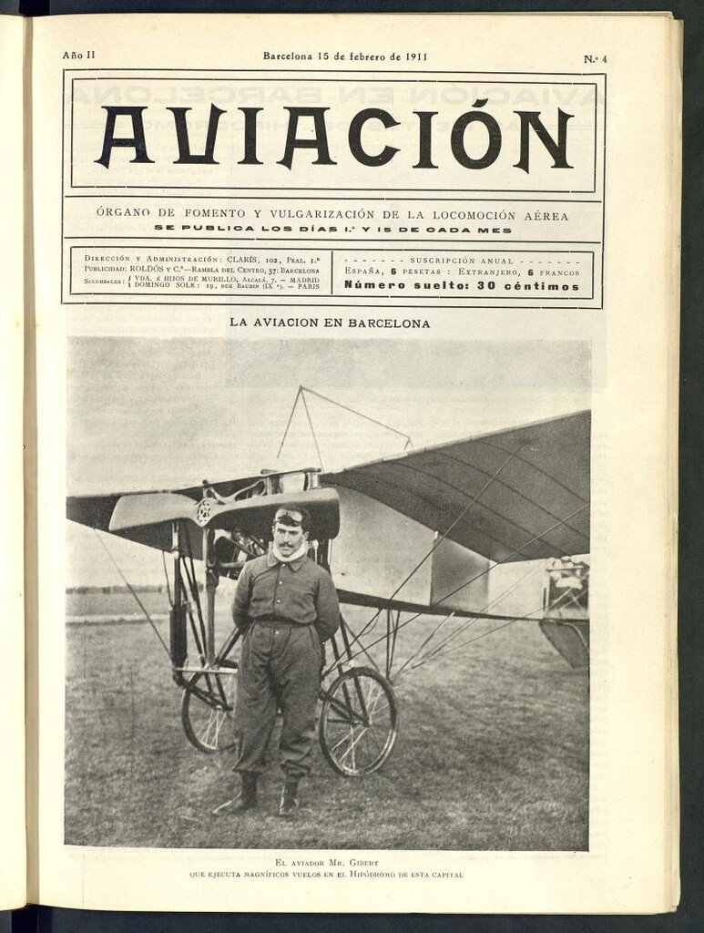 Miniatura de Aviación (Barcelona) del 15 de febrero de 1911, nº 4