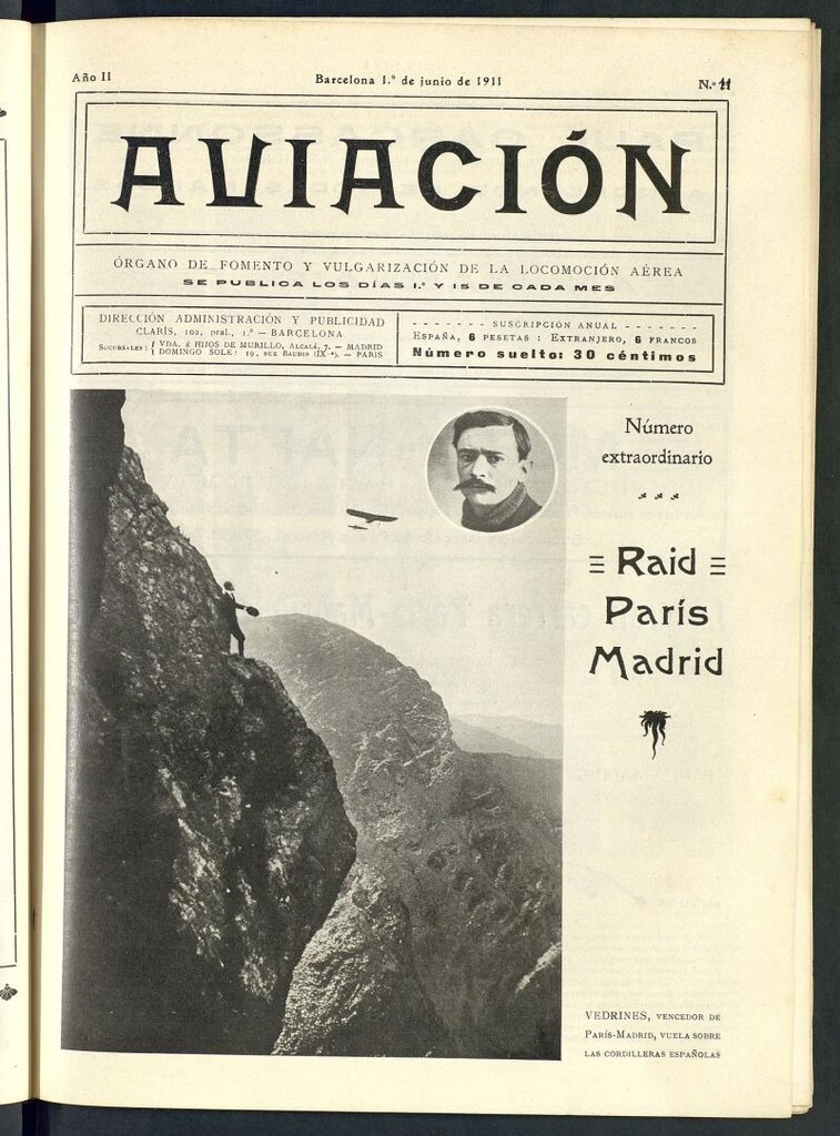 Miniatura de Aviación (Barcelona) del 1 de junio de 1911, nº 11