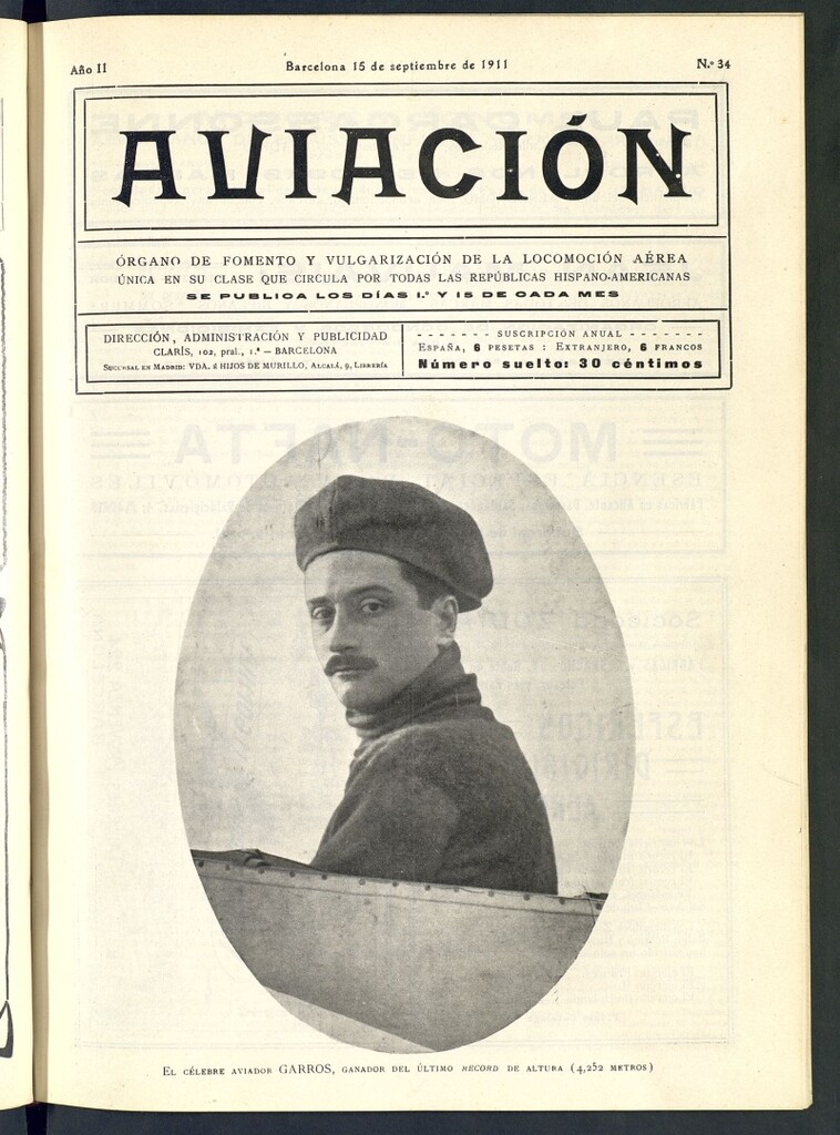 Miniatura de Aviación (Barcelona) del 15 de septiembre de 1911, nº 34