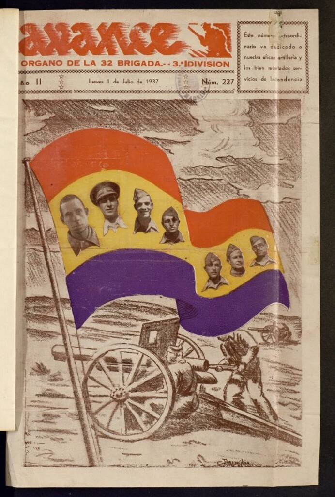 Miniatura de Avance: órgano de la XXXII brigada, de 1 de julio de 1937, nº 227