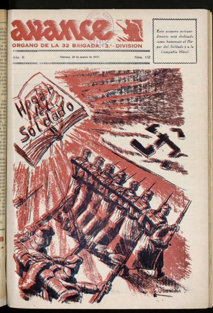 Miniatura de Avance: boletín de lucha antifascista de 26 de marzo de 1937, nº 152
