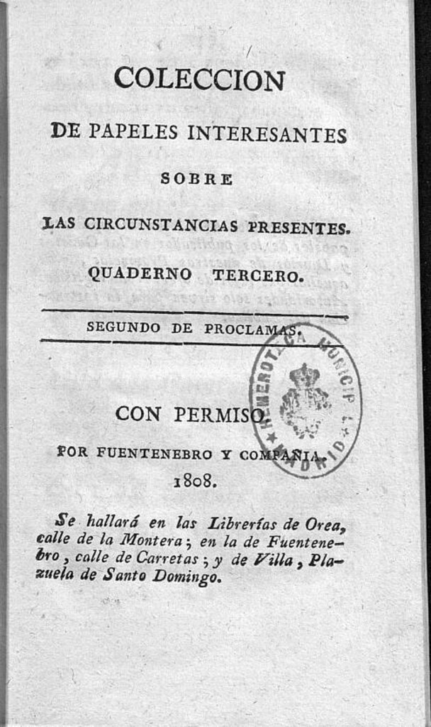 Miniatura de Colección de papeles interesantes sobre las circunstancias presentes; número 3