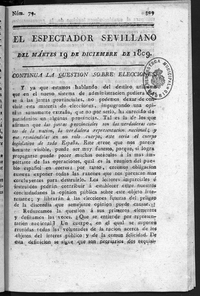 Miniatura de El Espectador Sevillano del martes 19 de Diciembre de 1809