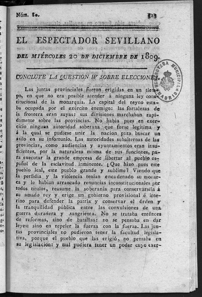 Miniatura de El Espectador Sevillano del miércoles 20 de Diciembre de 1809