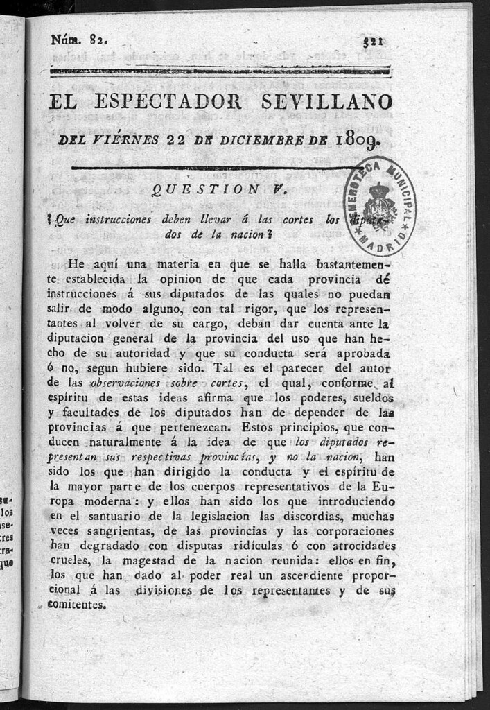 Miniatura de El Espectador Sevillano del viernes 22 de Diciembre de 1809