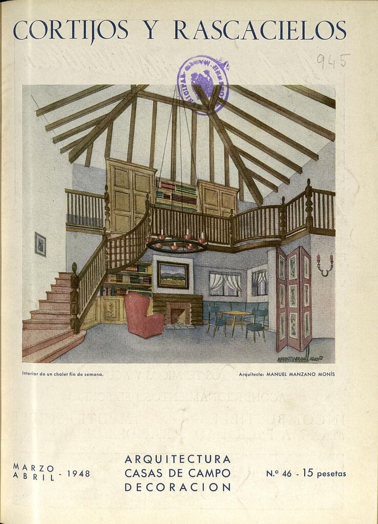 Miniatura de Cortijos y Rascacielos: casas de campo, arquitectura, decoración. N. 46. Marzo-Abril 1948