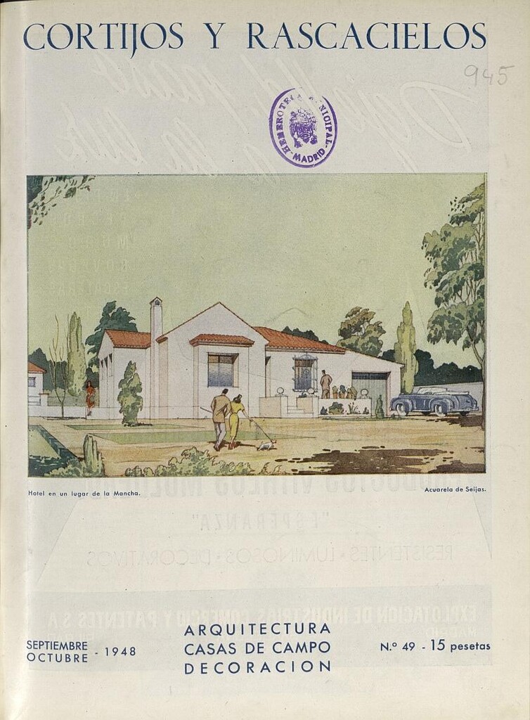 Miniatura de Cortijos y Rascacielos: casas de campo, arquitectura, decoración. N. 49. Septiembre-Octubre 1948