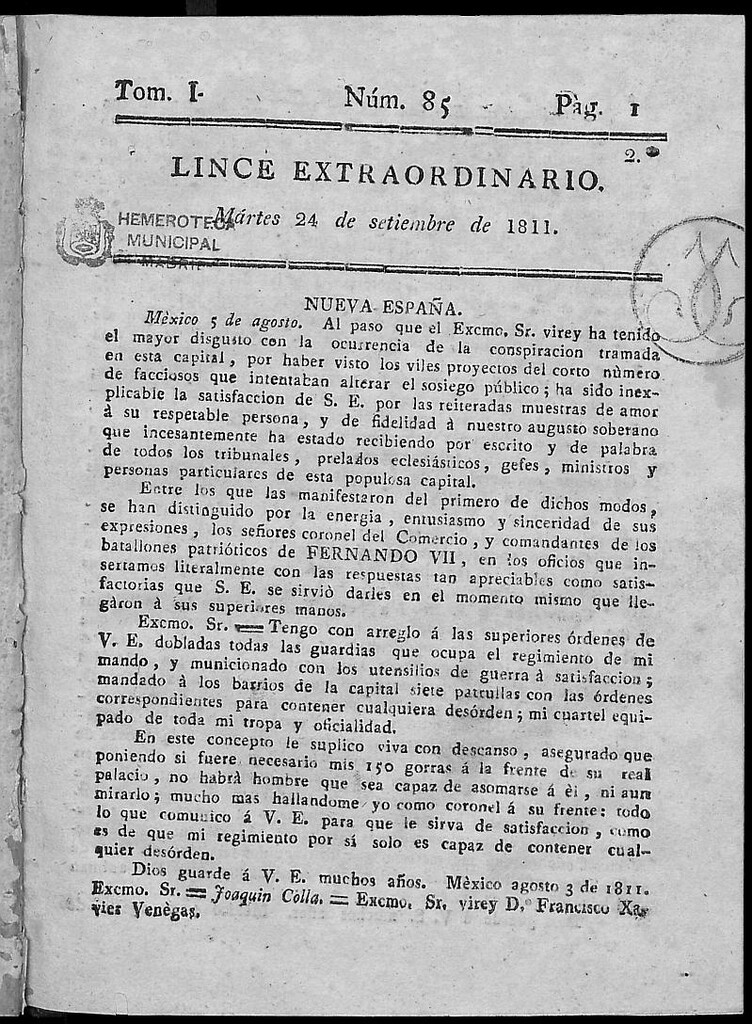 Miniatura de El Lince del martes 24 de septiembre de 1811