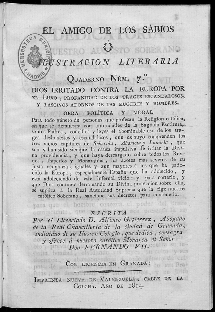 Miniatura de El Amigo de los Sabios, o Ilustración Literaria. Cuaderno N. 7