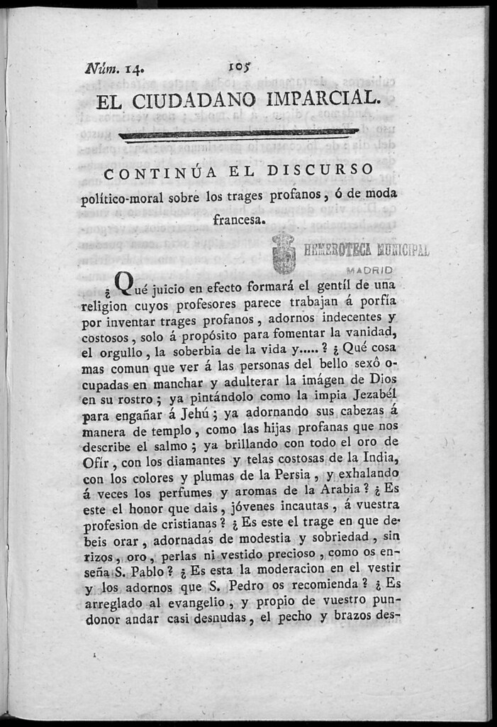 Miniatura de El Ciudadano Imparcial. N. 14