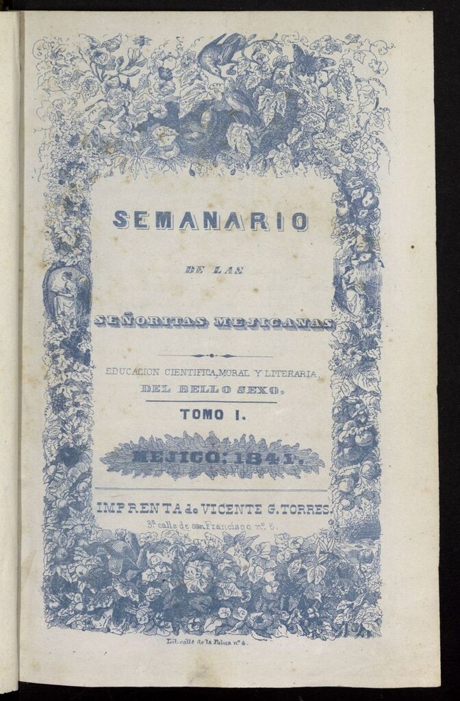 Miniatura de Semanario de las Señoritas Mejicanas