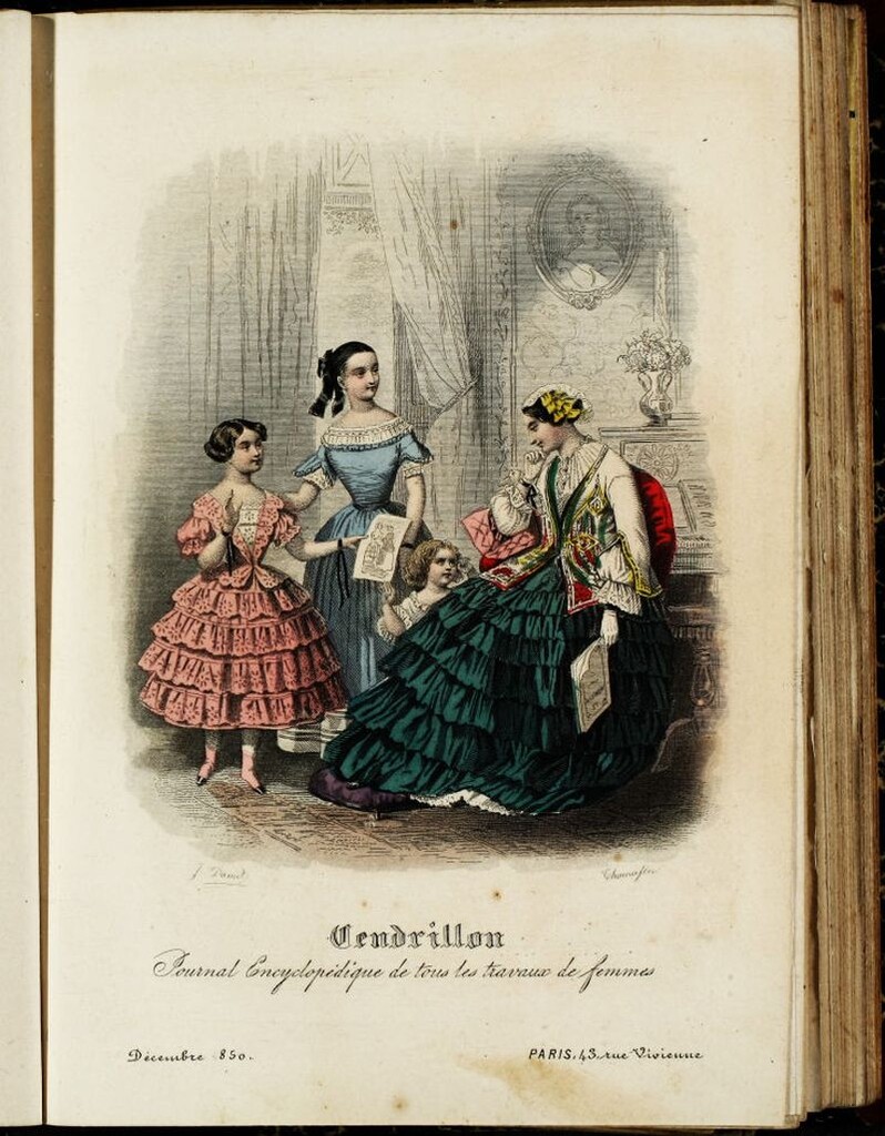 Miniatura de Cendrillon: journal encyclopédique de tous les travaux de femmes.Diciembre 1850