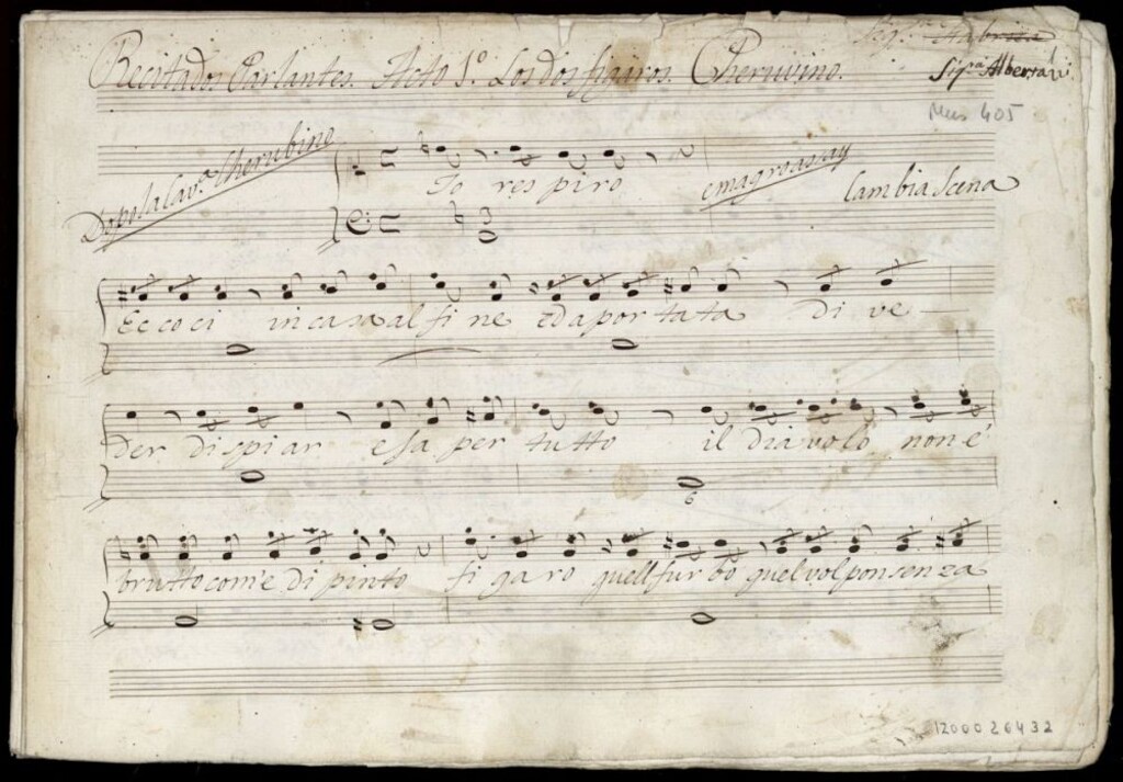 Miniatura de Ópera «Dos Fígaros». Partes vocales: Cherubino