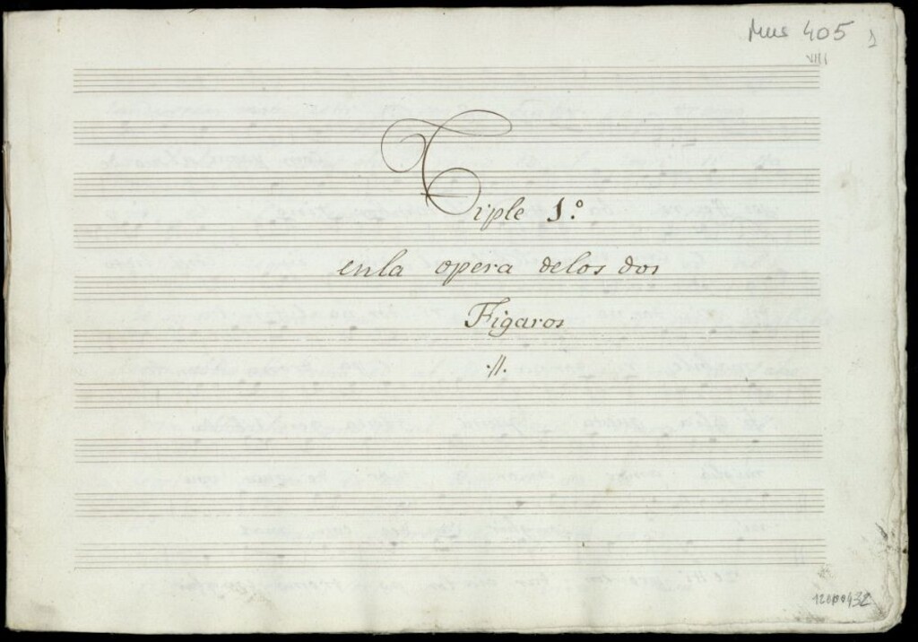 Miniatura de Ópera «Dos Fígaros». Partes del coro: Tiple 1