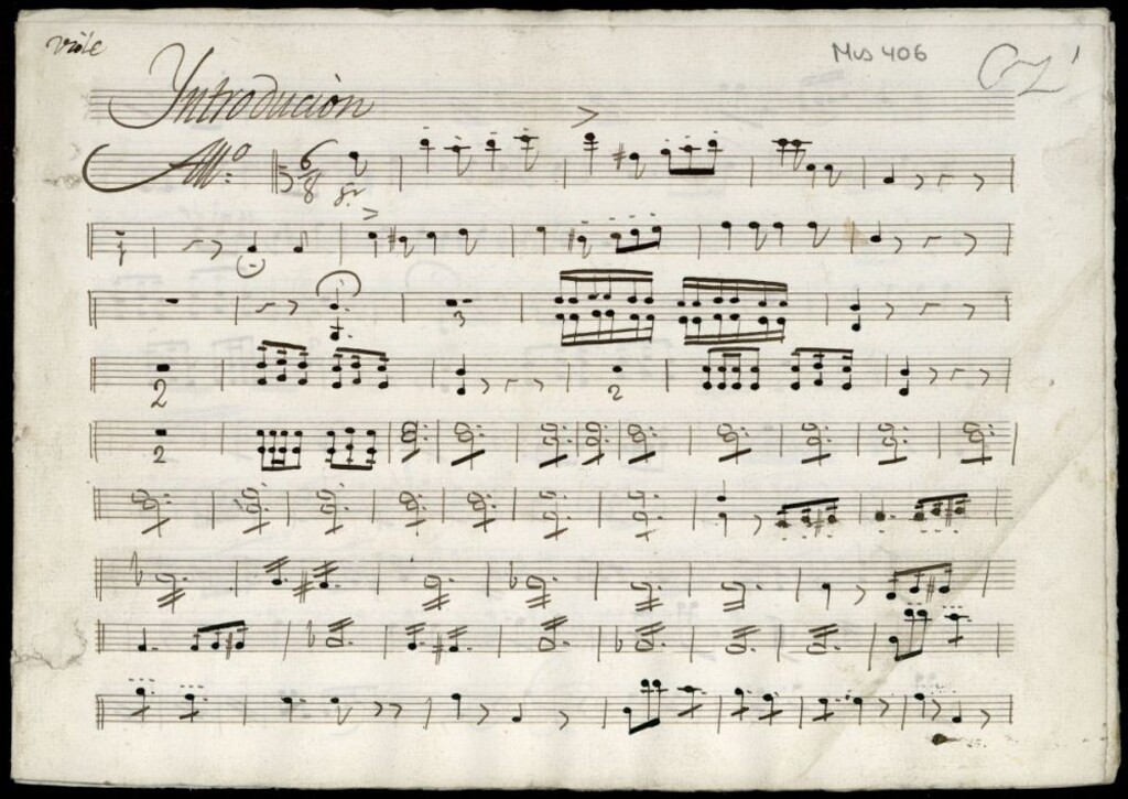 Miniatura de Ópera «Dos Fígaros». Partes instrumentales: Viola